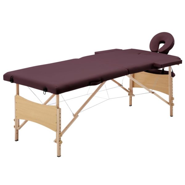 Massagetafel Inklapbaar 2 Zones Hout - Afbeelding 12