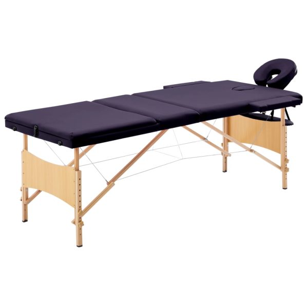 Massagetafel Inklapbaar 3 Zones Hout - Afbeelding 10