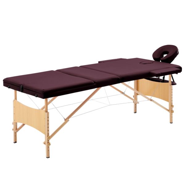 Massagetafel Inklapbaar 3 Zones Hout - Afbeelding 11