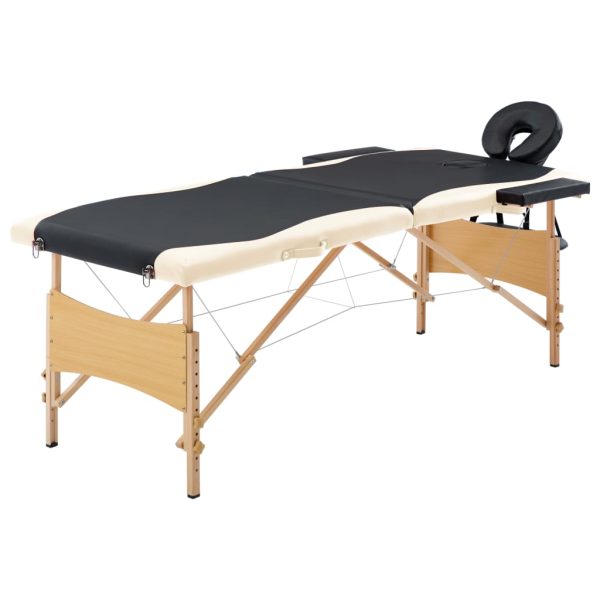 Massagetafel Inklapbaar 2 Zones Hout - Afbeelding 15