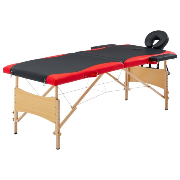 Massagetafel Inklapbaar 2 Zones Hout - Afbeelding 16