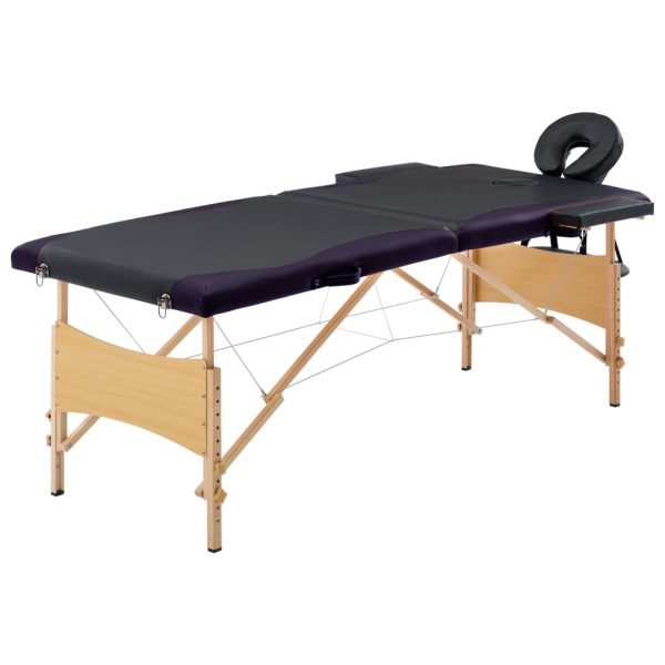 Massagetafel Inklapbaar 2 Zones Hout - Afbeelding 17