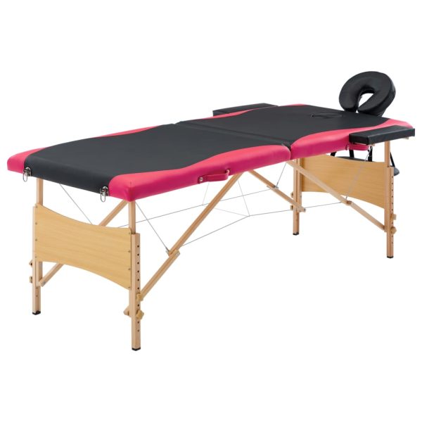 Massagetafel Inklapbaar 2 Zones Hout - Afbeelding 18