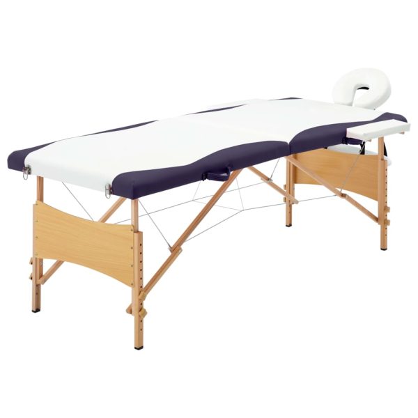 Massagetafel Inklapbaar 2 Zones Hout - Afbeelding 19