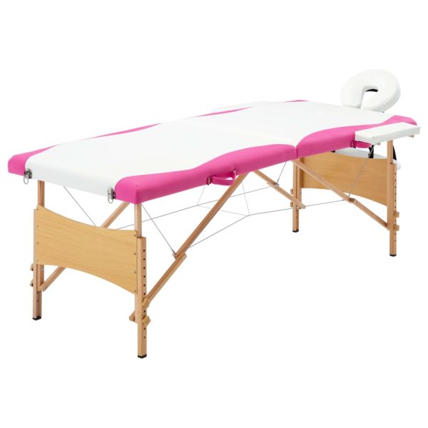 Massagetafel Inklapbaar 2 Zones Hout - Afbeelding 20