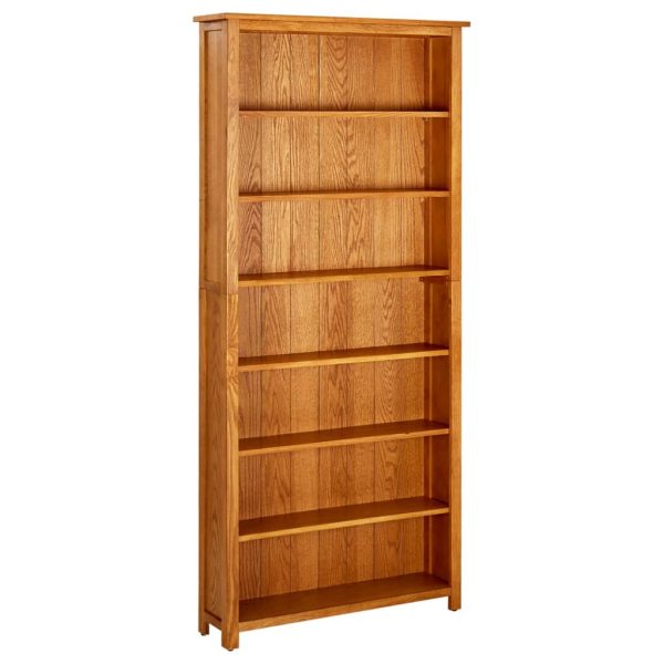 Boekenkast Met 3 Schappen 70X22,5X82 Cm Massief Eikenhout - Afbeelding 11