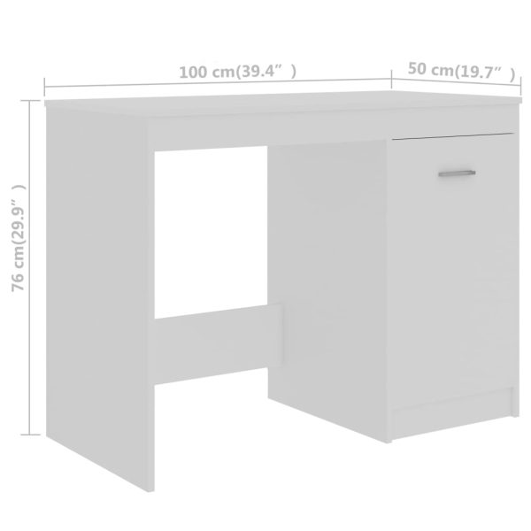 Bureau 140X50X76 Cm Bewerkt Hout - Afbeelding 9