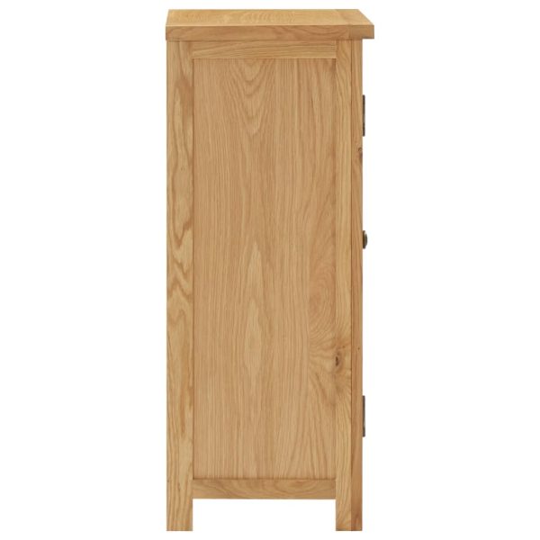 Kast 45X32X85 Cm Massief Eikenhout - Afbeelding 4