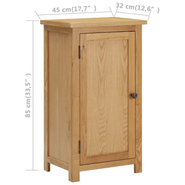 Kast 45X32X85 Cm Massief Eikenhout - Afbeelding 8