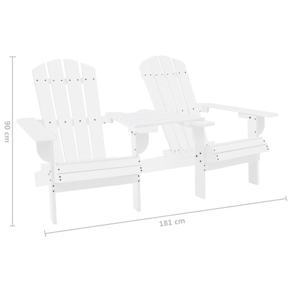 Tuinstoelen Adirondack Met Tafeltje Massief Vurenhout - Afbeelding 6