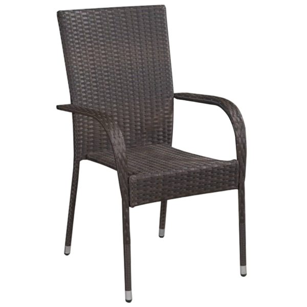 Tuinstoelen Stapelbaar Poly Rattan - Afbeelding 2