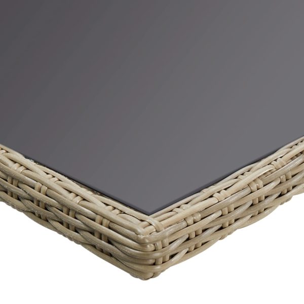 Tuintafel 200X100X74 Cm Glas En Poly Rattan - Afbeelding 5