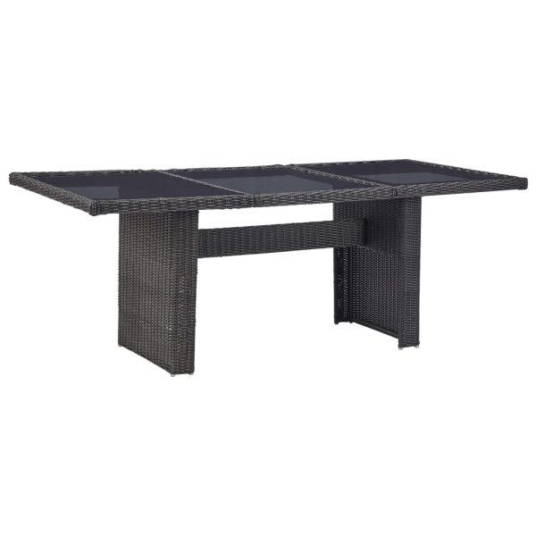 Tuintafel 200X100X74 Cm Glas En Poly Rattan - Afbeelding 8