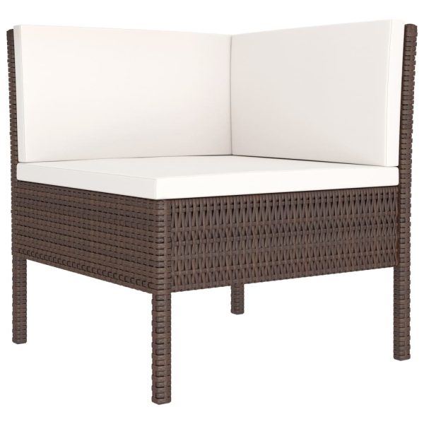 3-Delige Loungeset Met Kussens Poly Rattan - Afbeelding 3