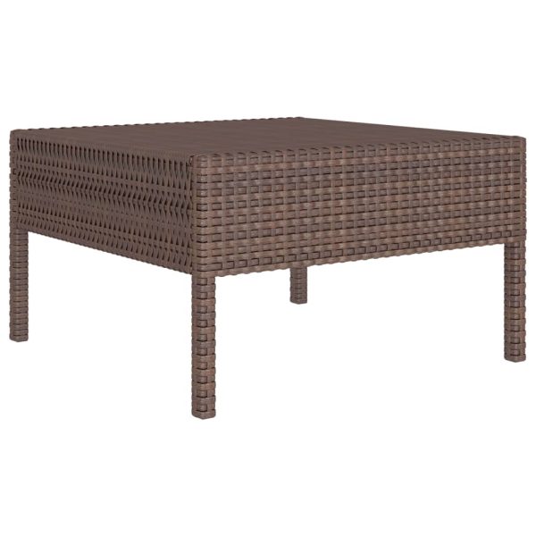 3-Delige Loungeset Met Kussens Poly Rattan - Afbeelding 5