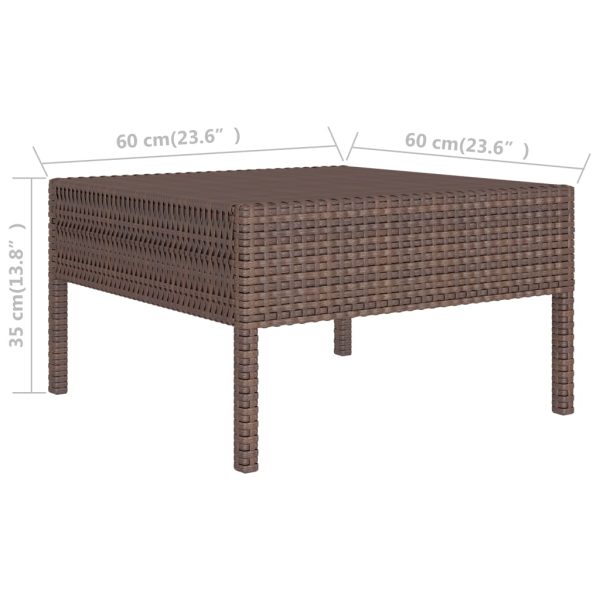 3-Delige Loungeset Met Kussens Poly Rattan - Afbeelding 8