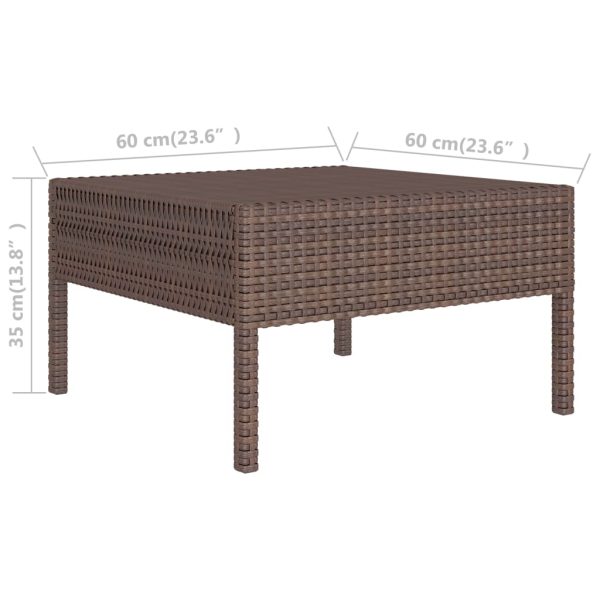 Loungeset Met Kussens Poly Rattan - Afbeelding 6