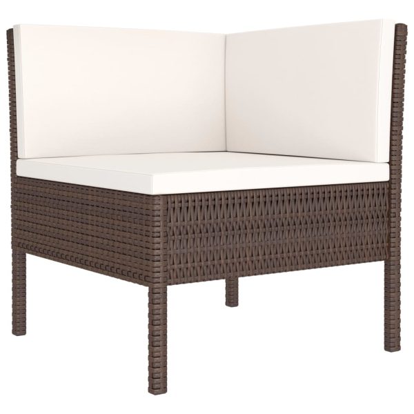 Loungeset Met Kussens Poly Rattan - Afbeelding 3