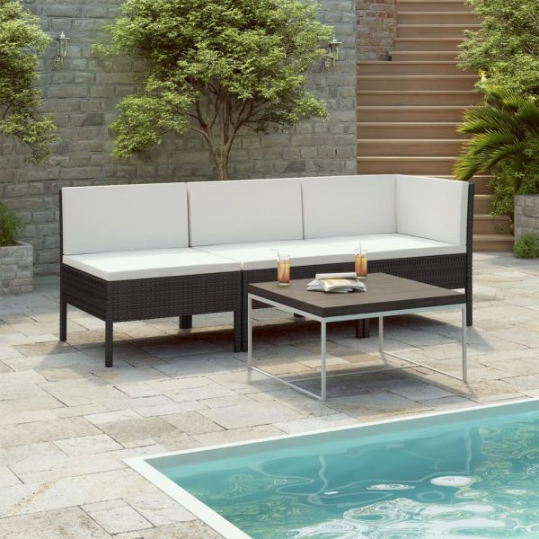 Loungeset Met Kussens Poly Rattan - Afbeelding 7