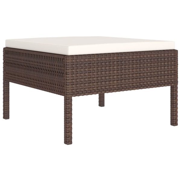 Loungeset Met Kussens Poly Rattan - Afbeelding 4