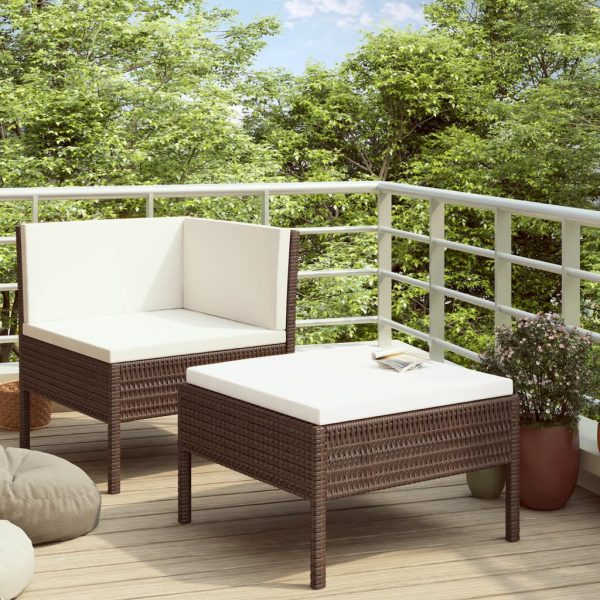 Loungeset Met Kussens Poly Rattan