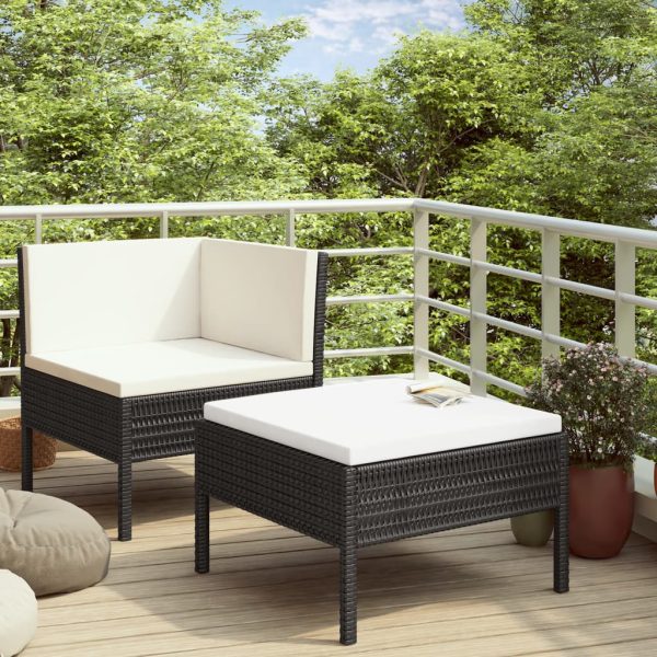 Loungeset Met Kussens Poly Rattan - Afbeelding 7