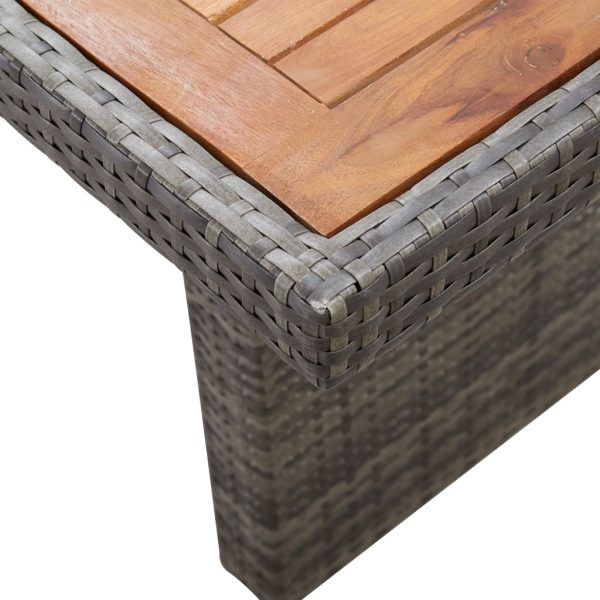 Tuintafel 240X90X74 Cm Poly Rattan En Massief Acaciahout - Afbeelding 3