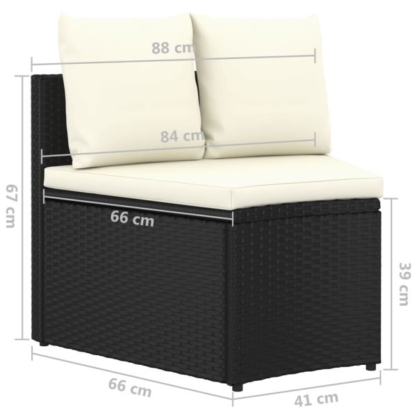 2-Delige Loungeset Met Kussens Poly Rattan - Afbeelding 7