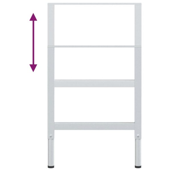 Werkbankframes Verstelbaar 55X(69-95,5) Cm Metaal Grijs - Afbeelding 9