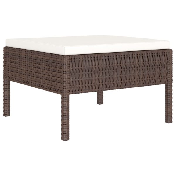 6-Delige Loungeset Met Kussens Poly Rattan - Afbeelding 4