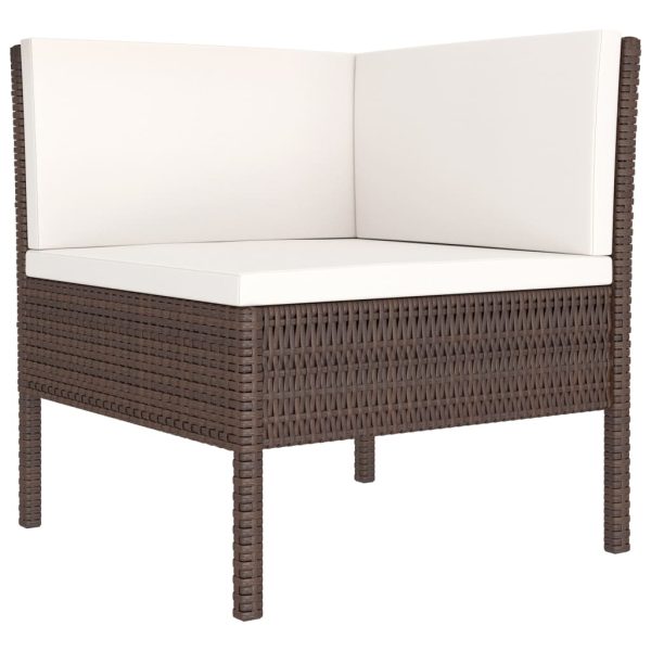 6-Delige Loungeset Met Kussens Poly Rattan - Afbeelding 5