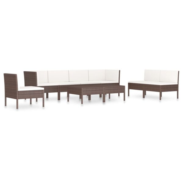 9-Delige Loungeset Met Kussens Poly Rattan - Afbeelding 2