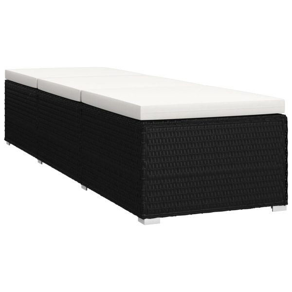 3-Delige Ligbeddenset Met Theetafel Poly Rattan - Afbeelding 5