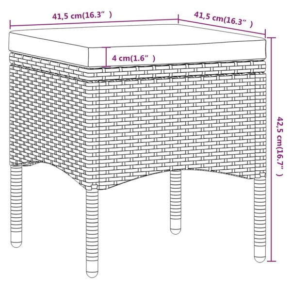 Tuinset Poly Rattan En Gehard Glas - Afbeelding 11