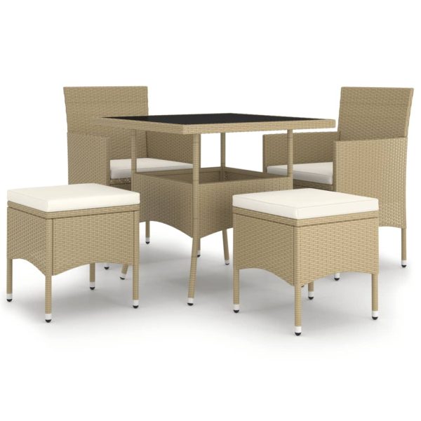 5-Delige Loungeset Poly Rattan - Afbeelding 2