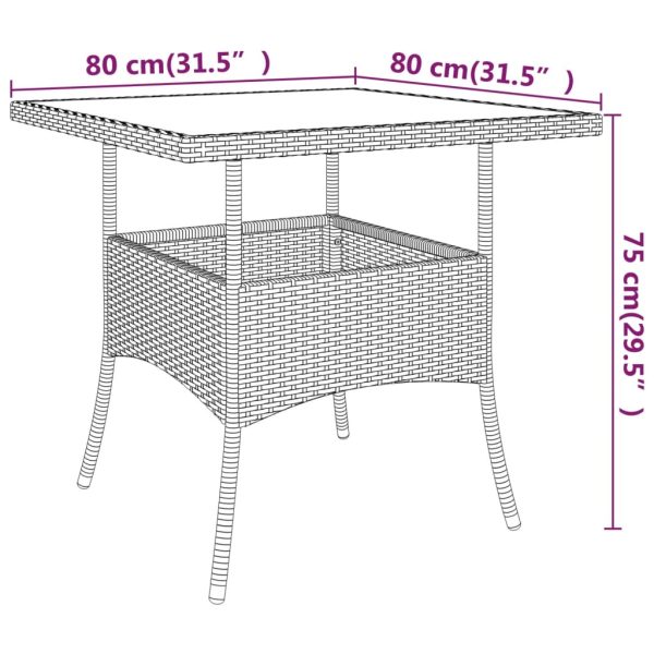 5-Delige Loungeset Poly Rattan - Afbeelding 12