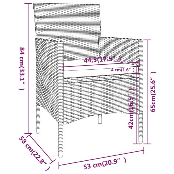 5-Delige Loungeset Poly Rattan - Afbeelding 10