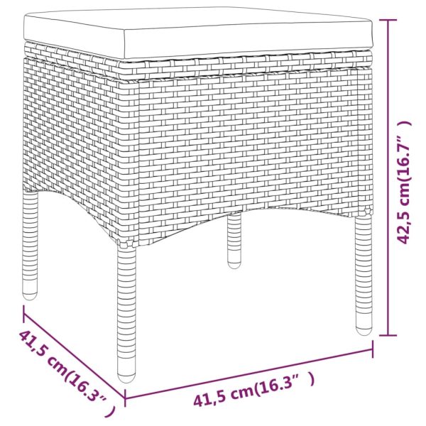 5-Delige Loungeset Poly Rattan - Afbeelding 11