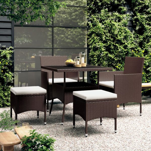 5-Delige Loungeset Poly Rattan - Afbeelding 13