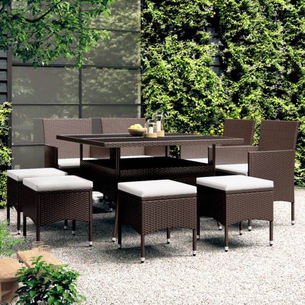 5-Delige Loungeset Poly Rattan - Afbeelding 15