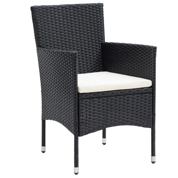 5-Delige Bistroset Poly Rattan En Gehard Glas - Afbeelding 3