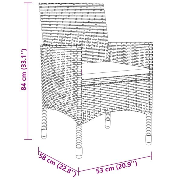 7-Delige Tuinset Poly Rattan En Gehard Glas - Afbeelding 7