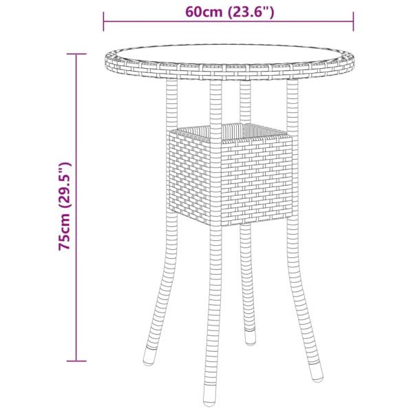 3-Delige Tuinset Poly Rattan - Afbeelding 7