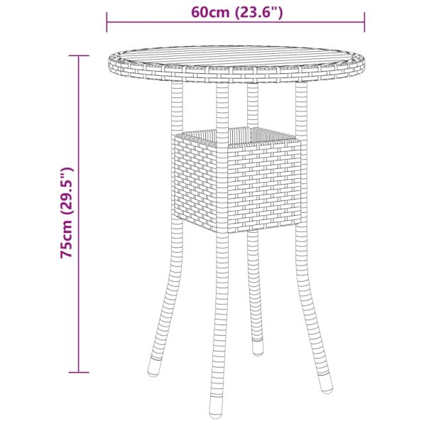 3-Delige Tuinset Poly Rattan - Afbeelding 7