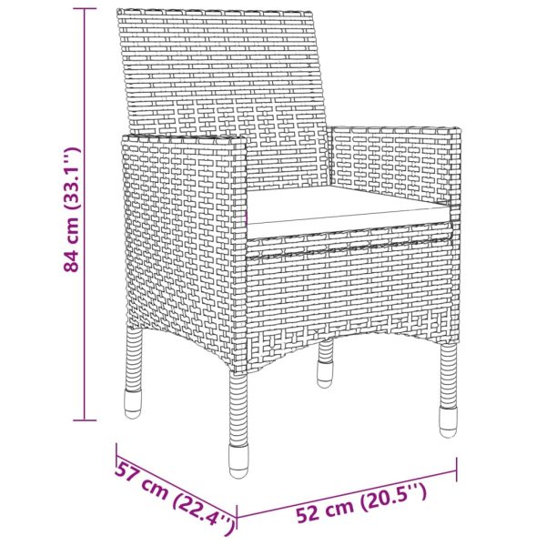 3-Delige Tuinset Poly Rattan - Afbeelding 8