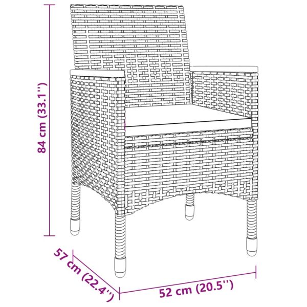 3-Delige Tuinset Poly Rattan - Afbeelding 8