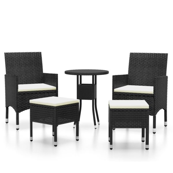 5-Delige Loungeset Poly Rattan - Afbeelding 2