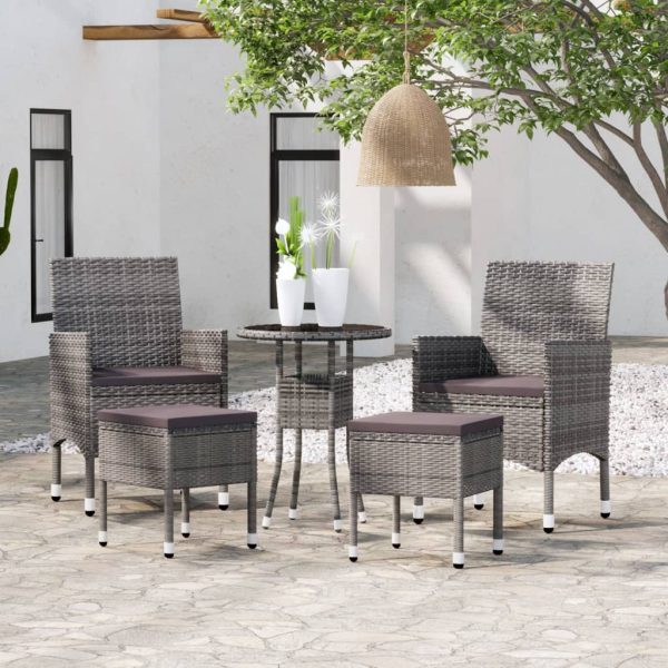 5-Delige Loungeset Poly Rattan - Afbeelding 10