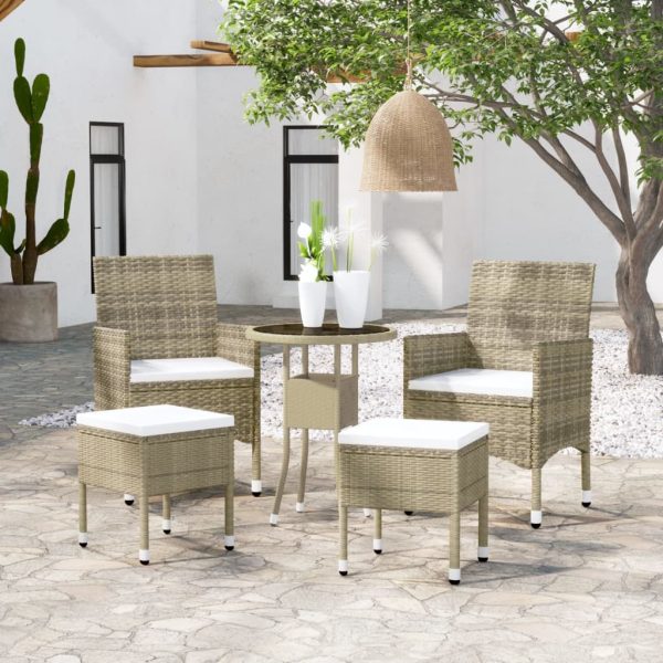 5-Delige Loungeset Poly Rattan - Afbeelding 11