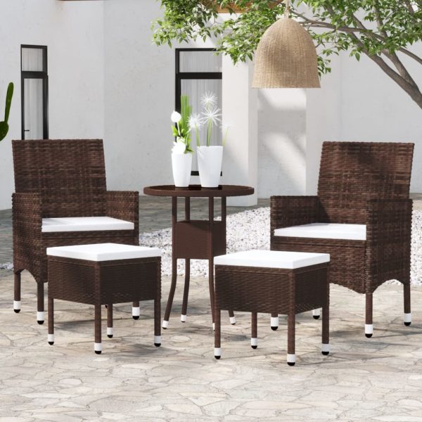 5-Delige Loungeset Poly Rattan - Afbeelding 12